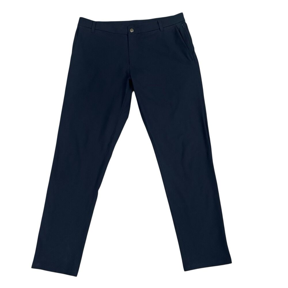 Lululemon Men's ABC Slim Fit Pants Mens Size 38x33 Navy Blue  Athleisure